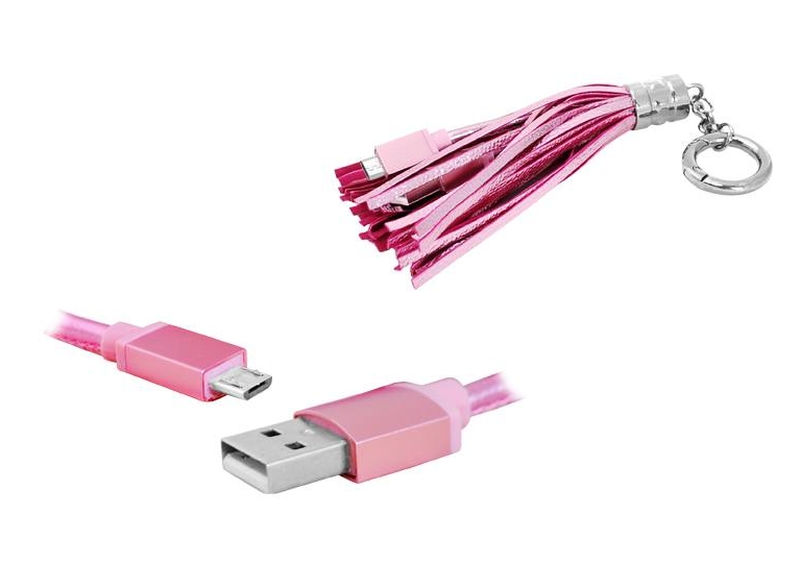 USB - micro USB nabjac kbel ako kenka, farba ruov
