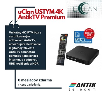 Novinka: uClan USTYM 4K AntikTV Premium